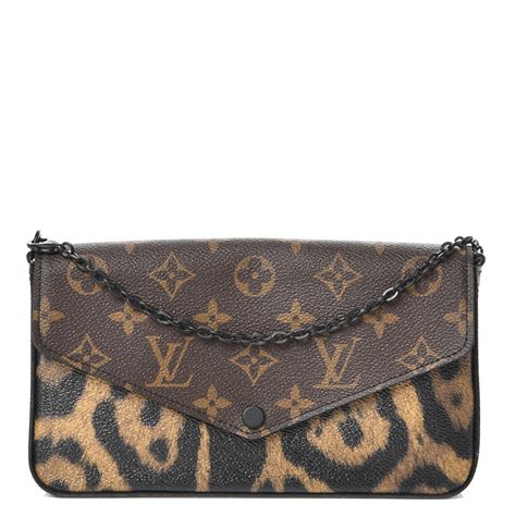 lv animal wallet|LOUIS VUITTON Monogram Animal Print Pochette Felicie Chain .